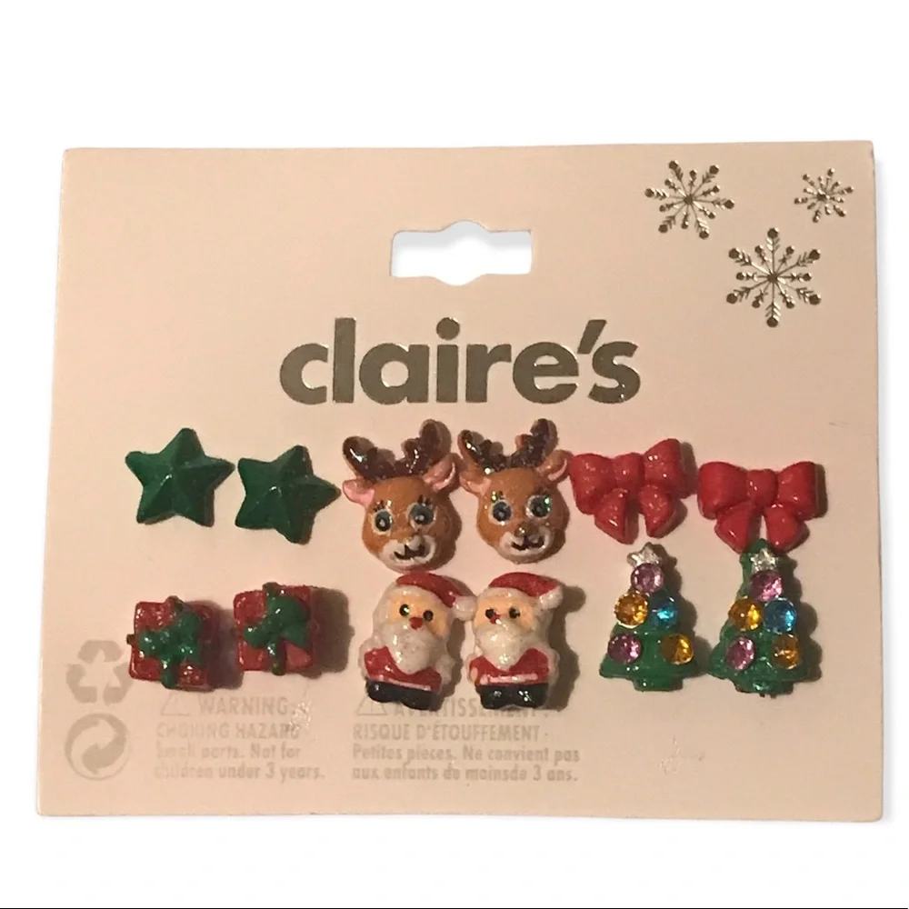 3/$15  Claire’s Christmas Earring Stud Set